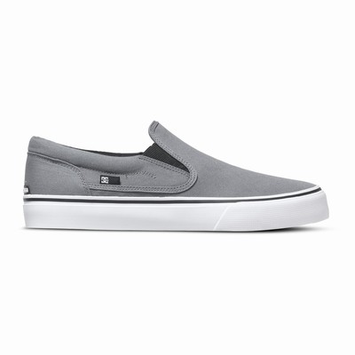 DC Trase Slip Ons Men's Grey Sneakers Australia HJR-745